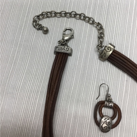 Chico’s Brown & Silver Necklace & Earrings Set - Picture 7 of 7